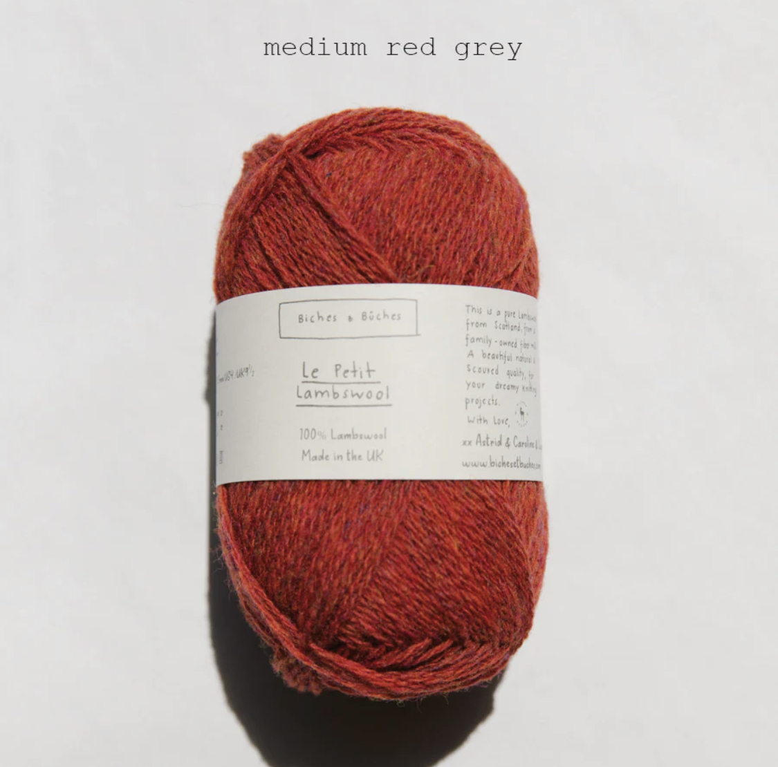 Le petit lambswool / Medium red grey