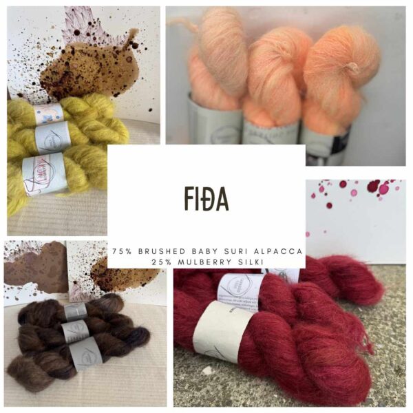 Brushed suri alpaca og mulberry silki